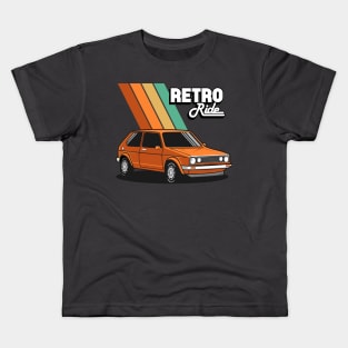 Retro Ride Hatchback Kids T-Shirt